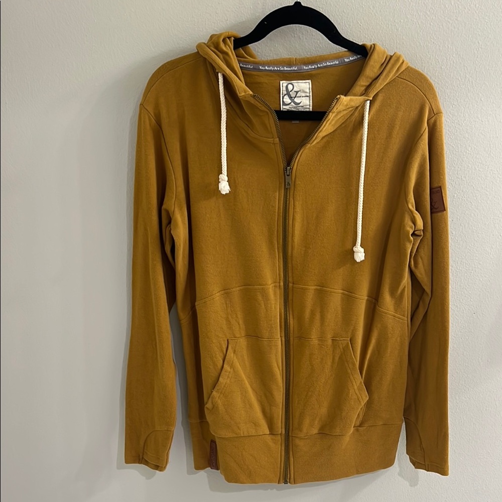 Brown Zip-Up Hoodie